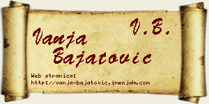 Vanja Bajatović vizit kartica